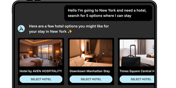 Hotel guest AI query example - Aven Hospitality
