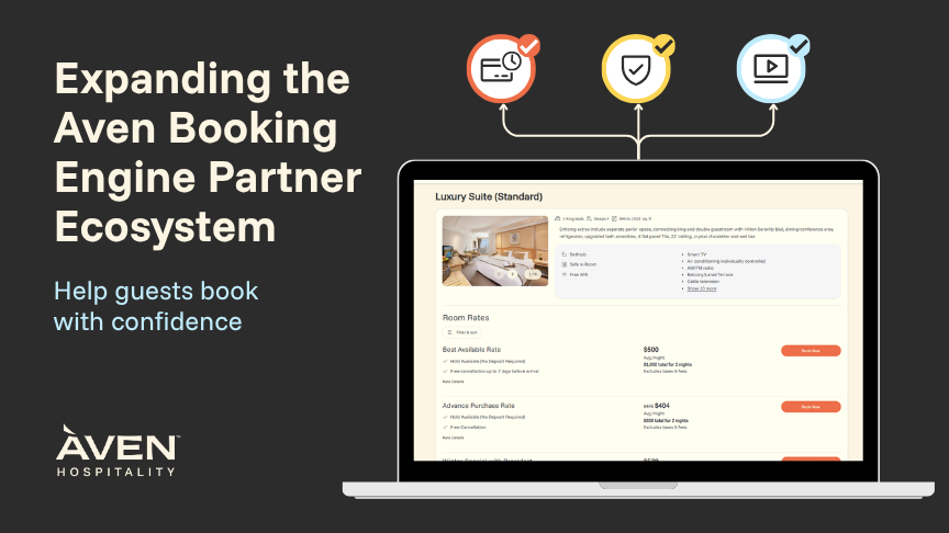 Expanding the Aven Booking Engine partner ecosystem - Aven Hospitality