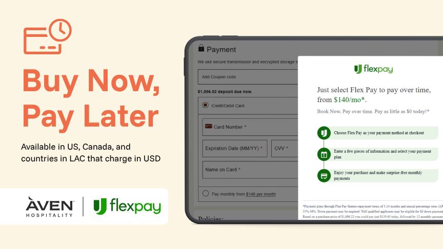 Buy now, pay later with Aven Hospitality