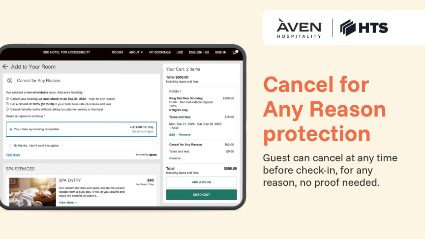 Cancel for Any Reason protection - Aven Hospitality