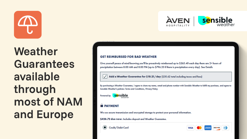Weather guarantees available through most of NAM and Europe